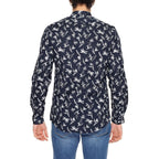 Antony Morato Blue Cotton Pattern Shirt