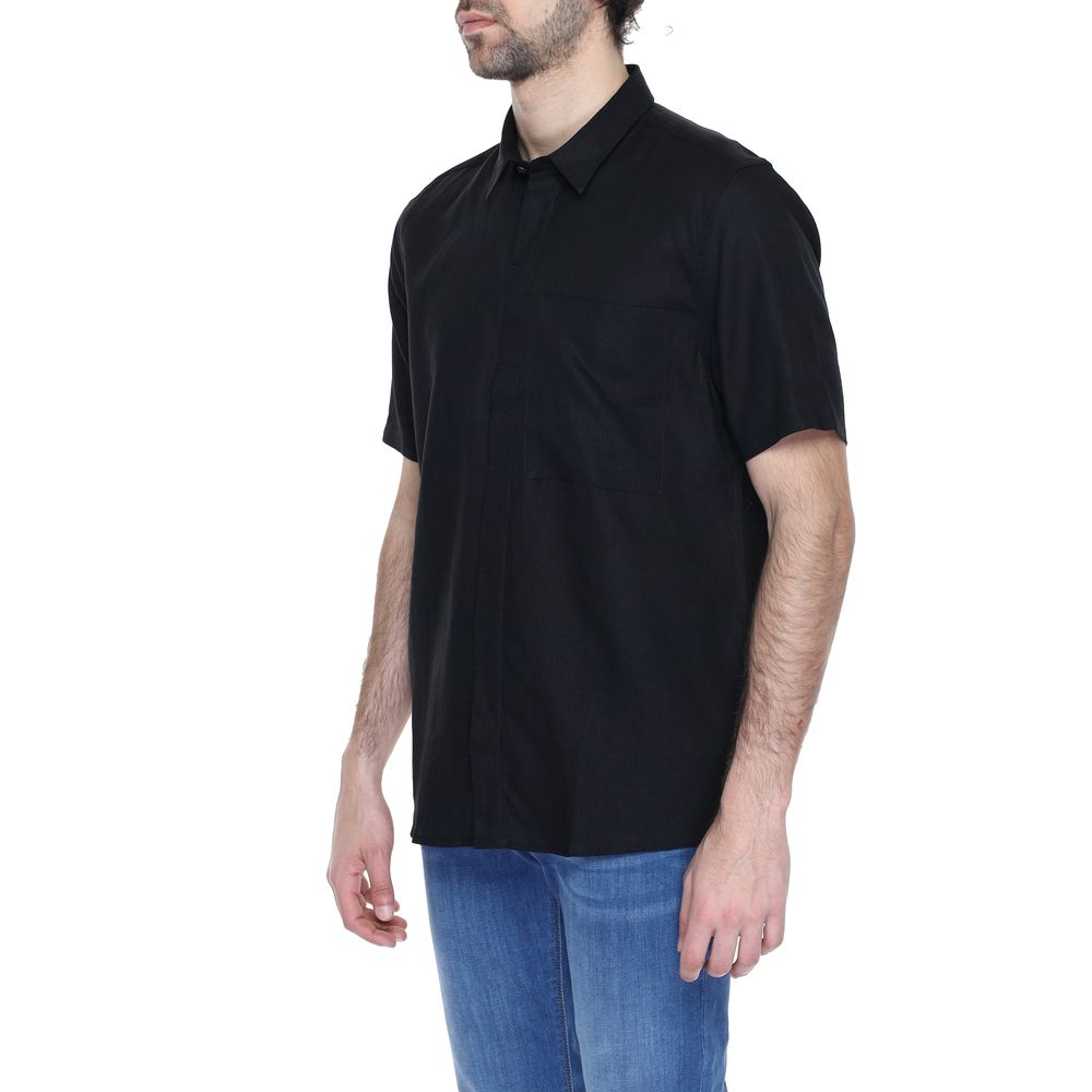 Antony Morato Black Linen Shortsleeve Antony Morato