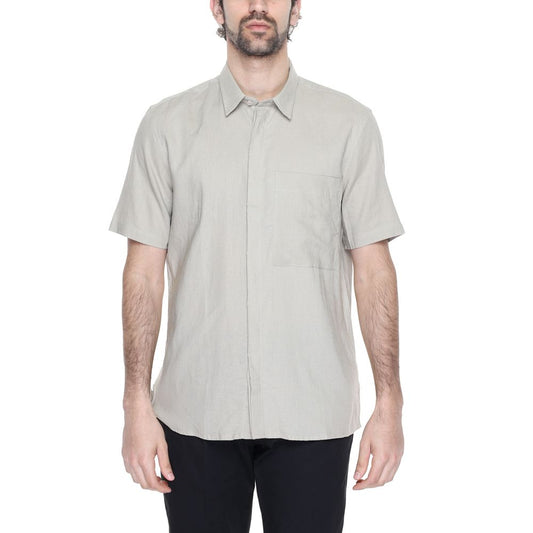 Antony Morato Beige Linen Shortsleeve Antony Morato