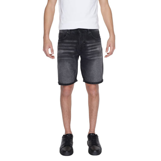 Antony Morato Black Cotton Bermuda Antony Morato