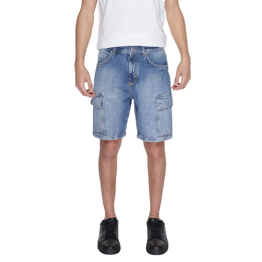 Antony Morato Blue Cotton Bermuda Antony Morato