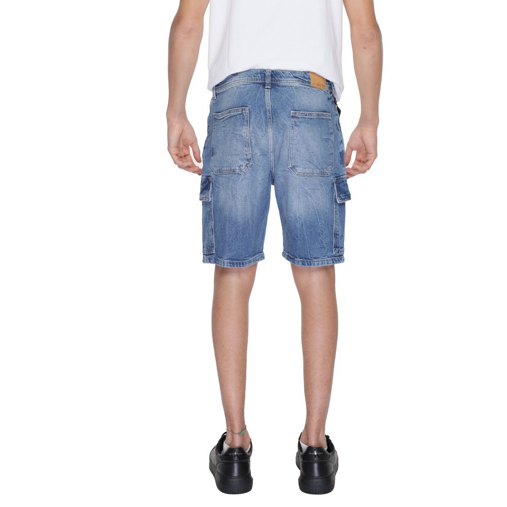 Antony Morato Blue Cotton Bermuda Antony Morato