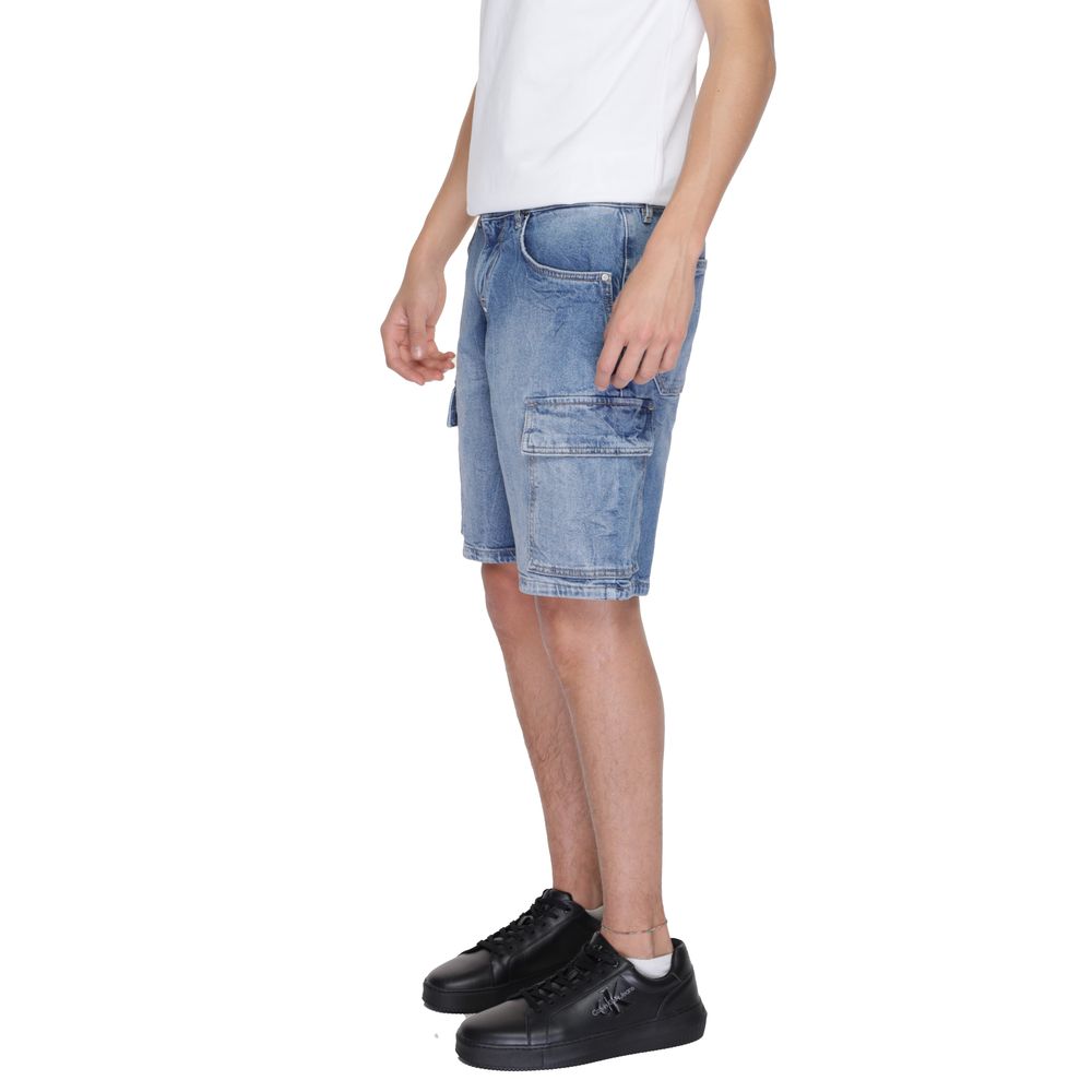 Antony Morato Blue Cotton Bermuda Antony Morato