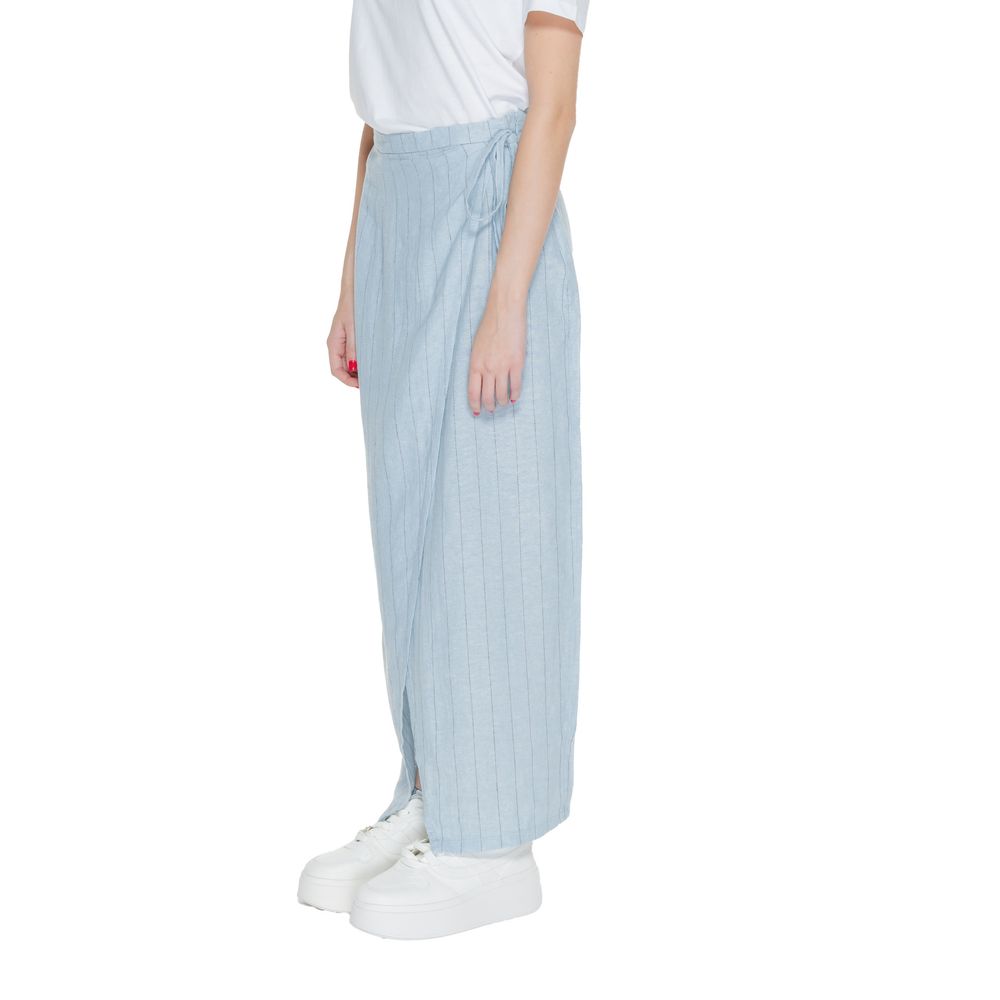 Vero Moda Light Blue Linen Long Skirt Vero Moda