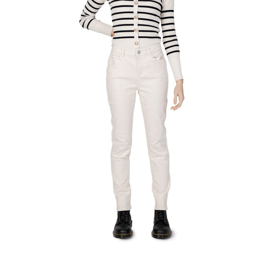 Morgan De Toi Beige Cotton Pant Morgan De Toi