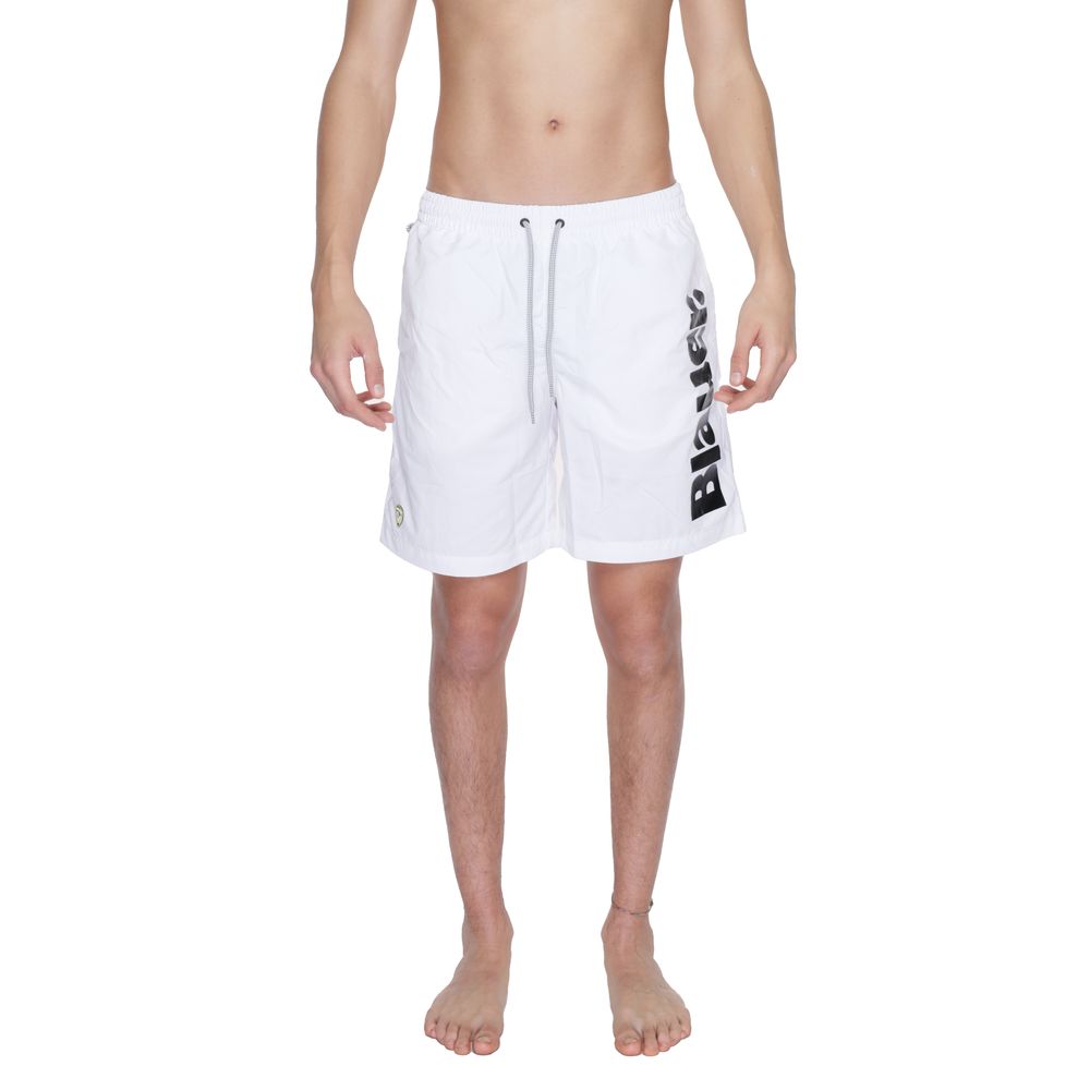 Blauer White Polyamide Swim Shorts Blauer