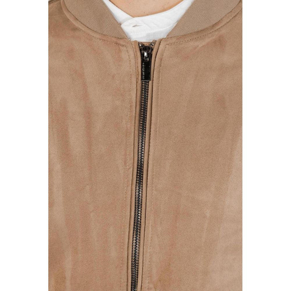 Hamaki-Ho Brown Polyester Jackets & Coat Hamaki-Ho
