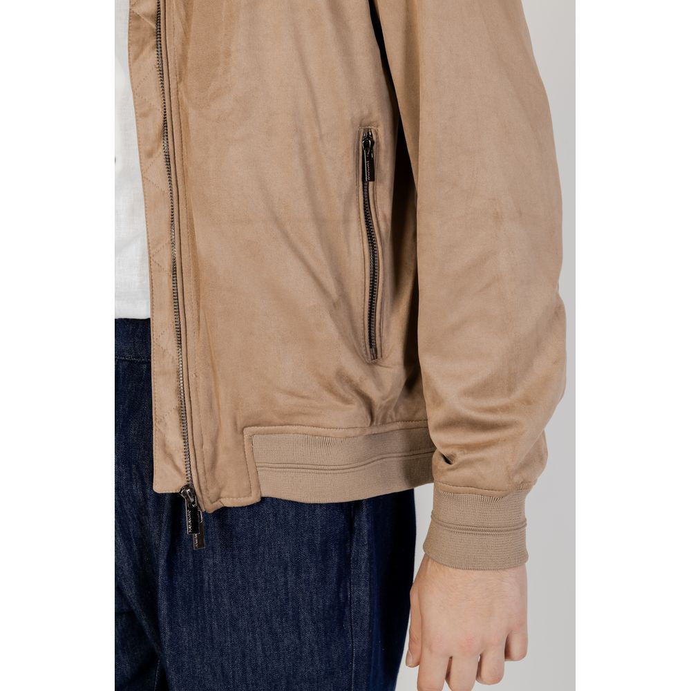 Hamaki-Ho Brown Polyester Jackets & Coat Hamaki-Ho