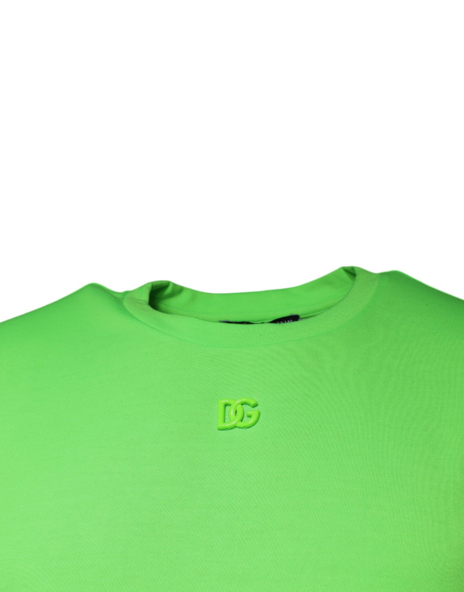 Dolce & Gabbana Green Logo Round Neck Short Sleeves T-shirt Dolce & Gabbana