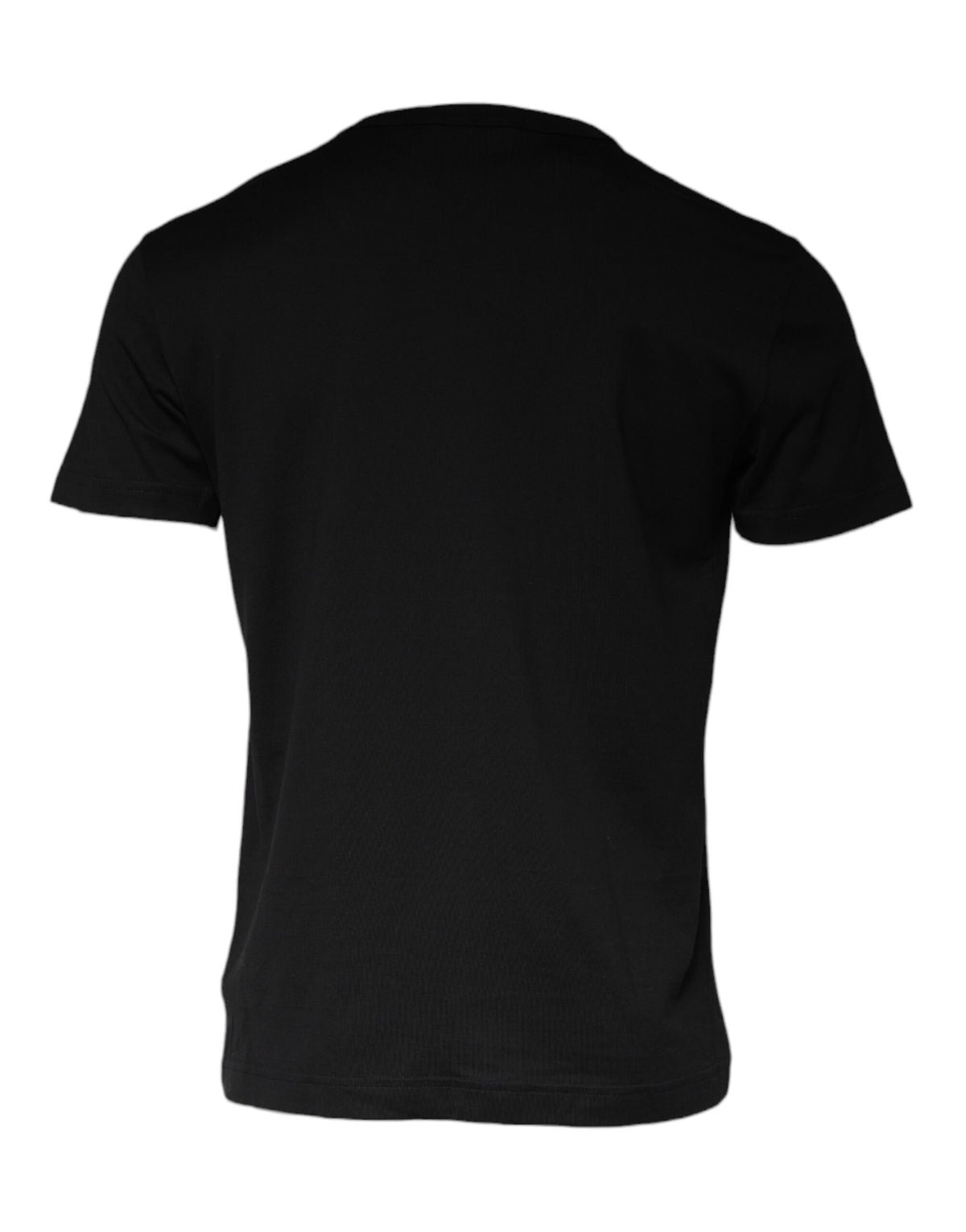 Dolce & Gabbana Black Cotton Necklace Embellished T-shirt - Eljoys Fashion 