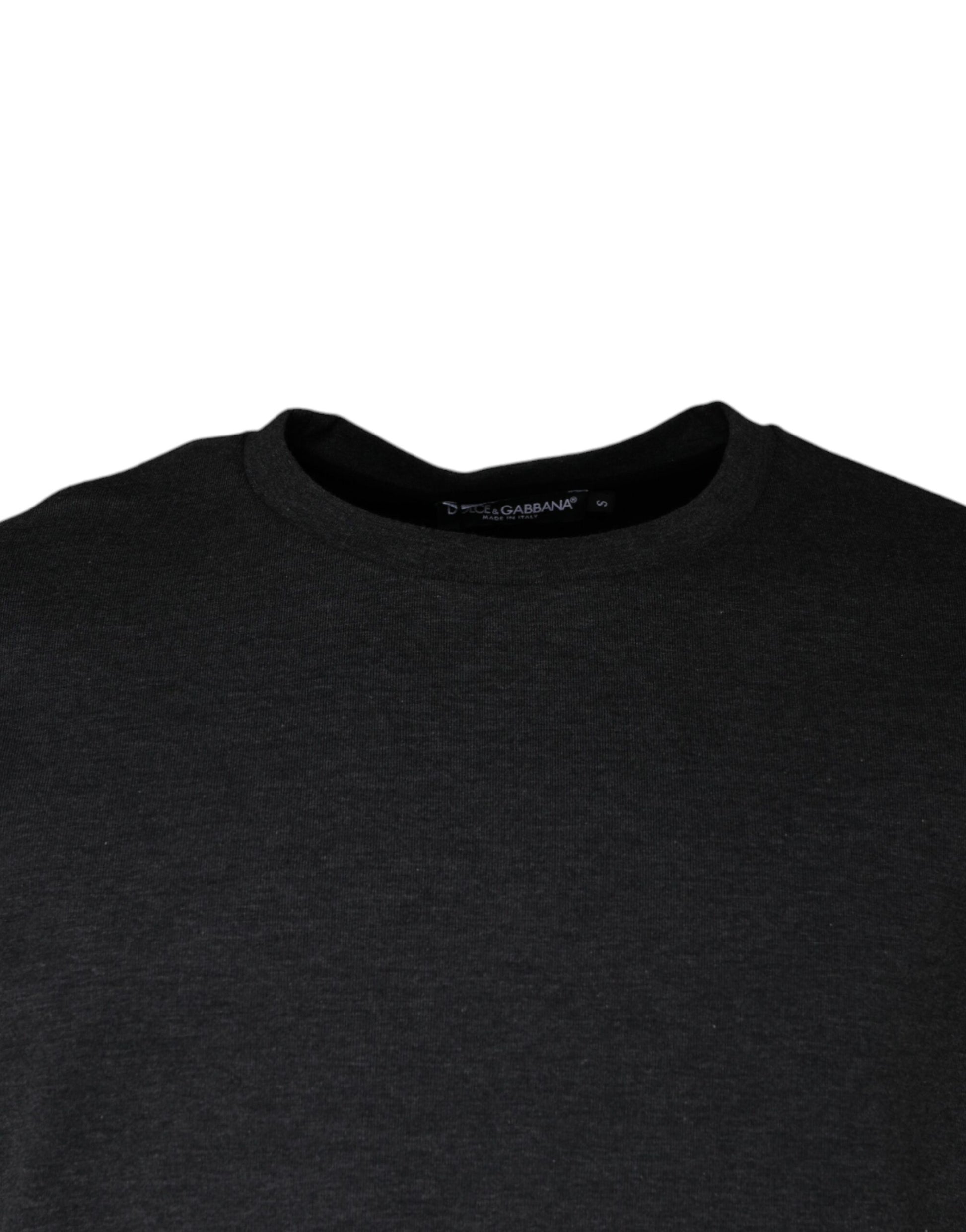 Dolce & Gabbana Dark Gray Camouflage Crew Neck T-shirt Dolce & Gabbana