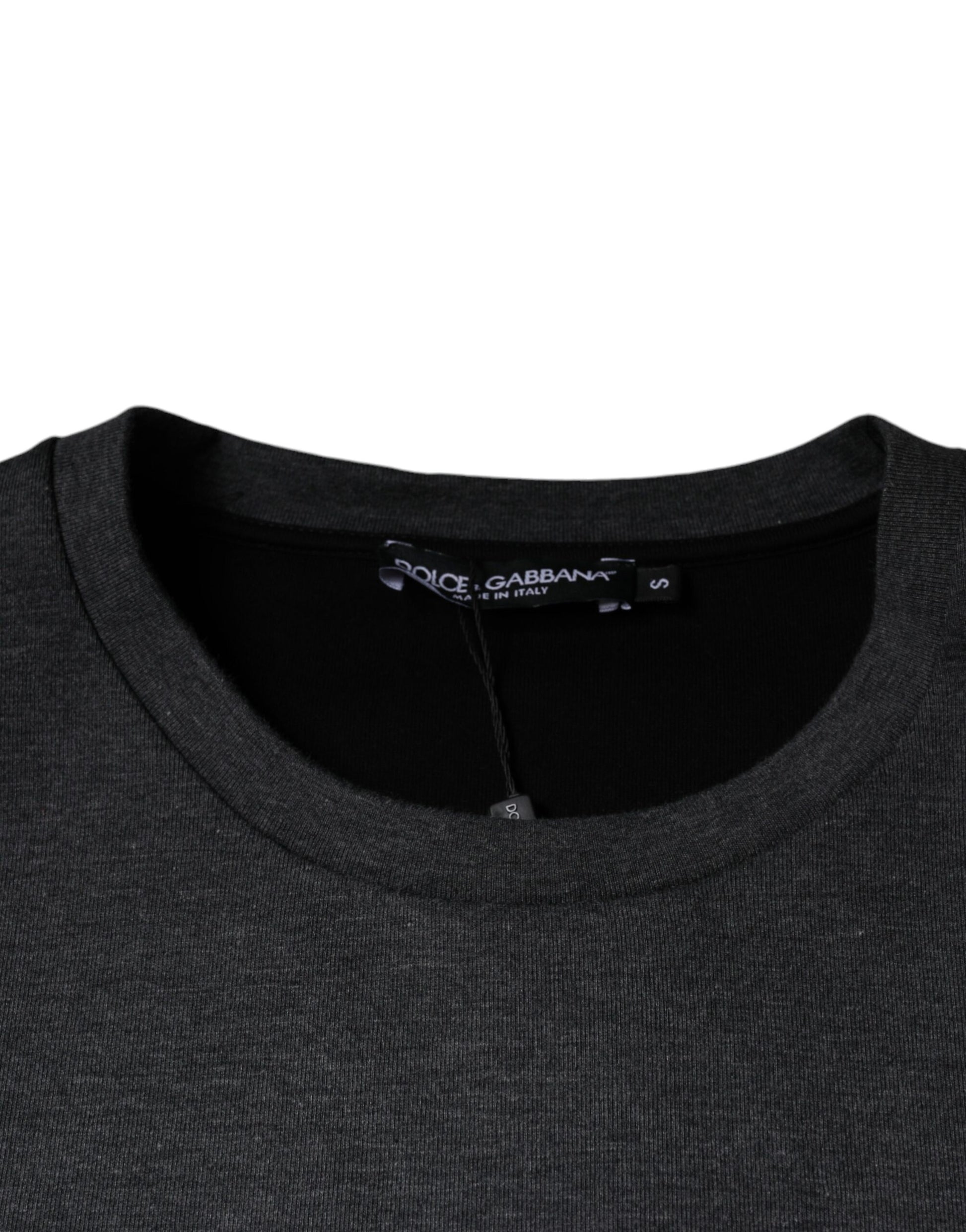 Dolce & Gabbana Dark Gray Camouflage Crew Neck T-shirt Dolce & Gabbana