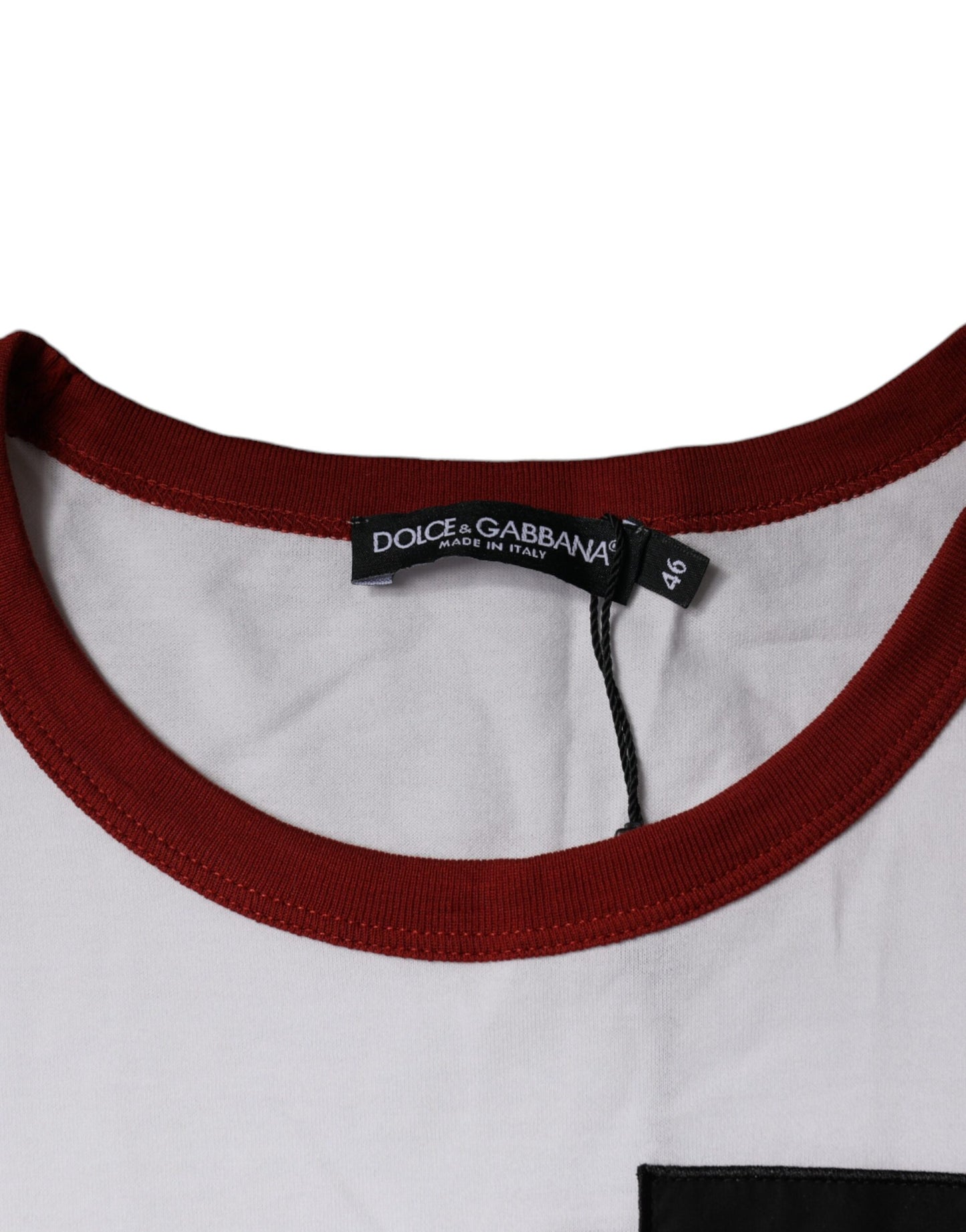 Dolce & Gabbana White Graphic Print Cotton Crew Neck T-shirt Dolce & Gabbana