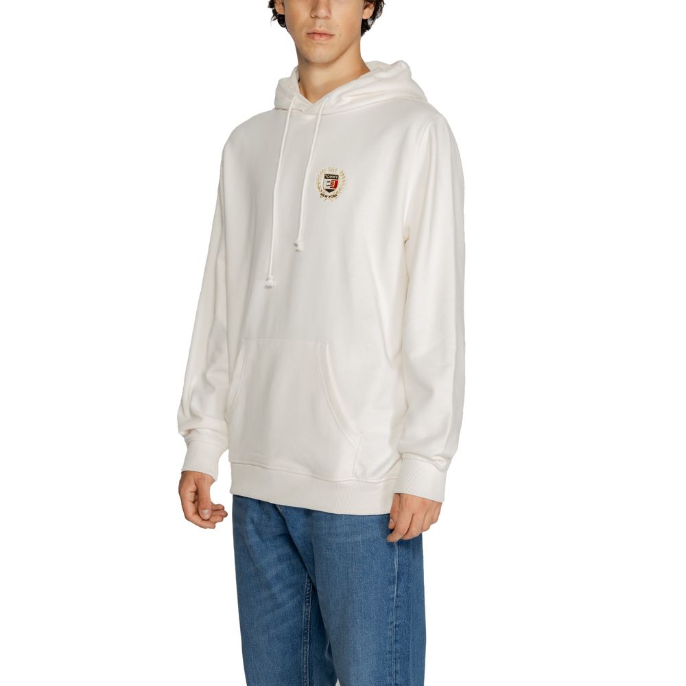 Tommy Hilfiger Jeans White Cotton Hoody Tommy Hilfiger Jeans