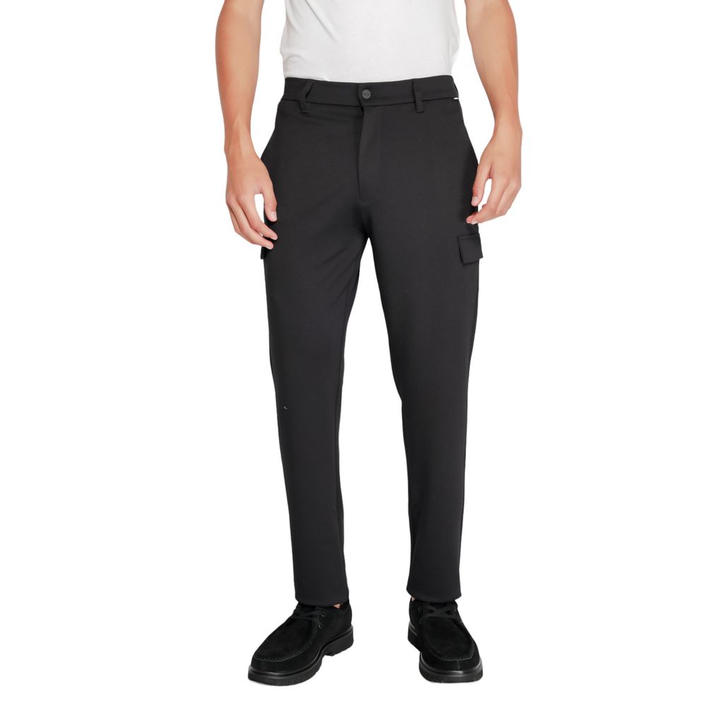 Calvin Klein Black Recycled Polyester Joggers Workout Pants