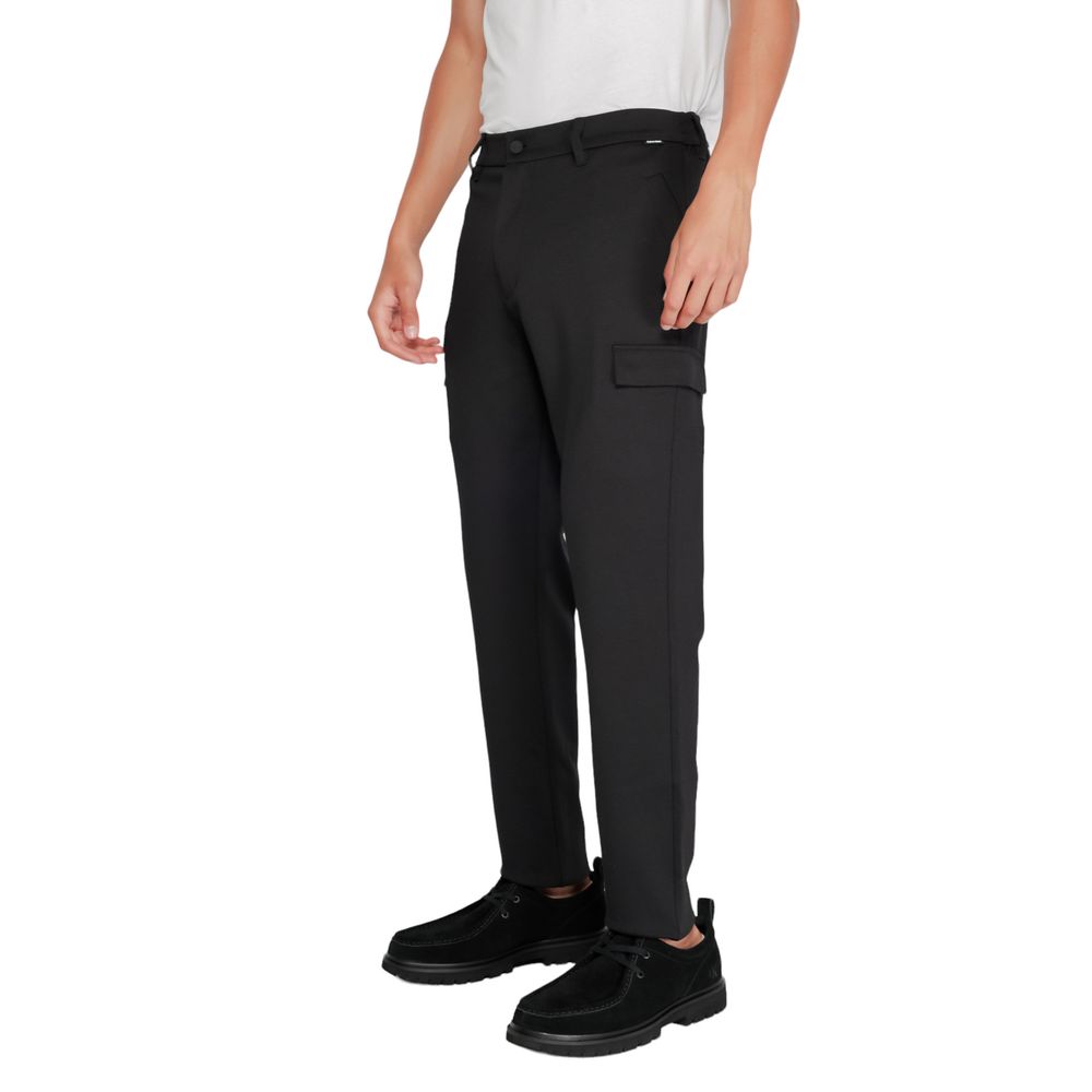 Calvin Klein Black Recycled Polyester Joggers Workout Pants
