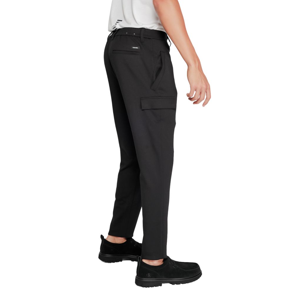 Calvin Klein Black Recycled Polyester Joggers Workout Pants