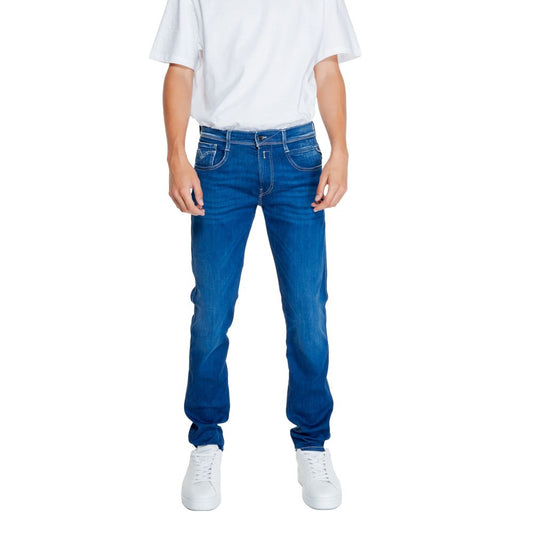 Replay Blue Cotton Relaxed Fit Jean Replay