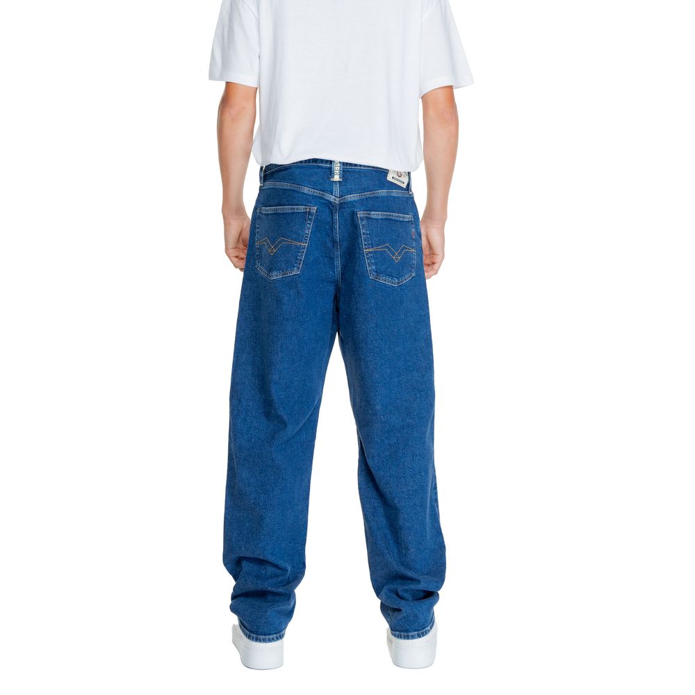 Replay Blue Cotton Relaxed Fit Jean Replay