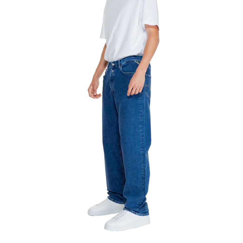 Replay Blue Cotton Relaxed Fit Jean Replay