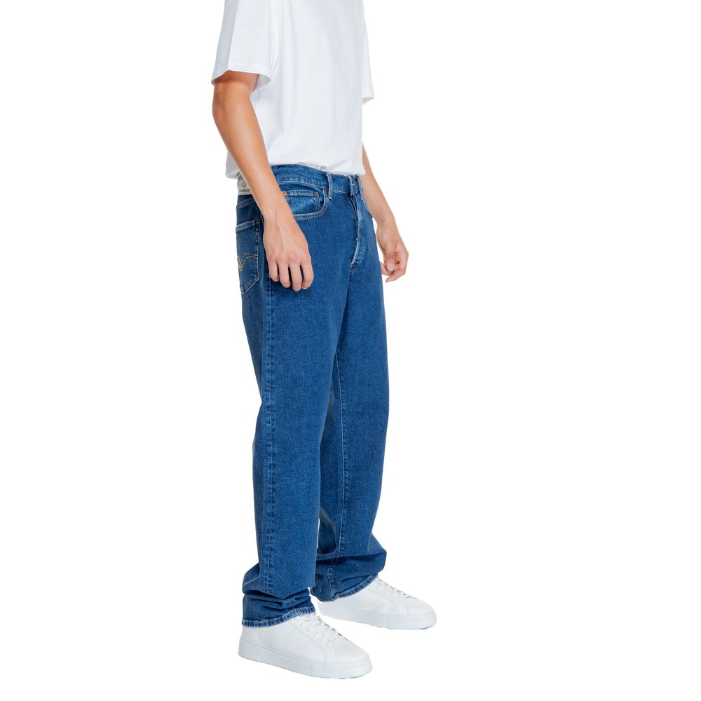 Replay Blue Cotton Relaxed Fit Jean Replay