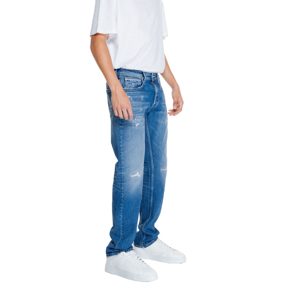 Replay Blue Cotton Relaxed Fit Jean Replay