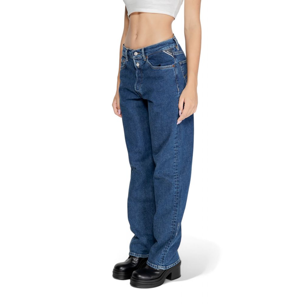 Replay Blue Cotton Mom Jean Replay