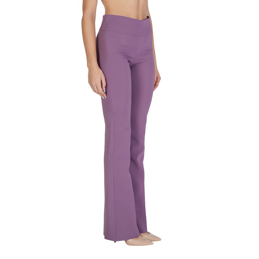Sandro Ferrone Purple Polyester Pant Sandro Ferrone