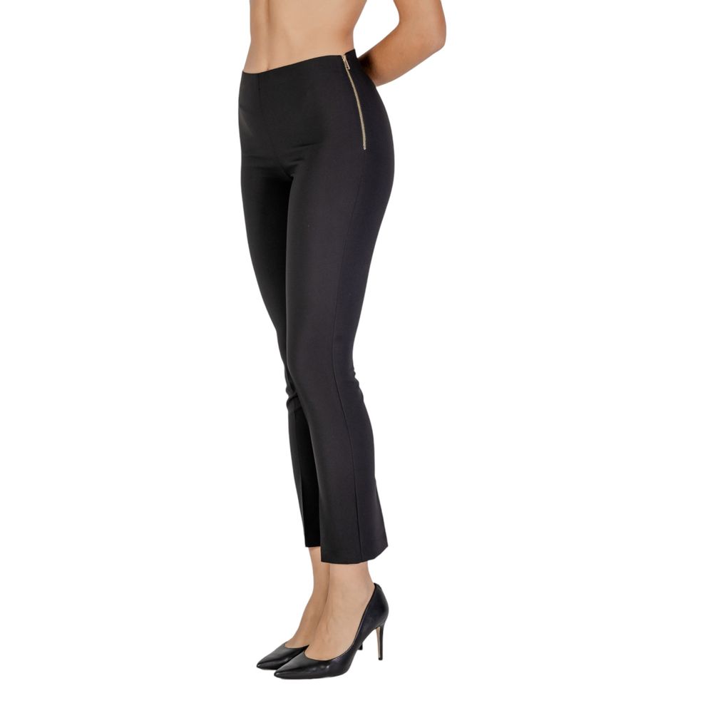 Sandro Ferrone Black Polyester Pant Sandro Ferrone