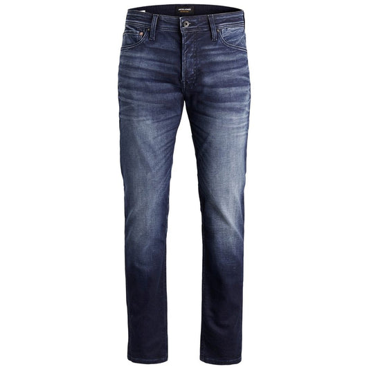 Jack Jones Blue Cotton Relaxed Fit Jean Jack Jones