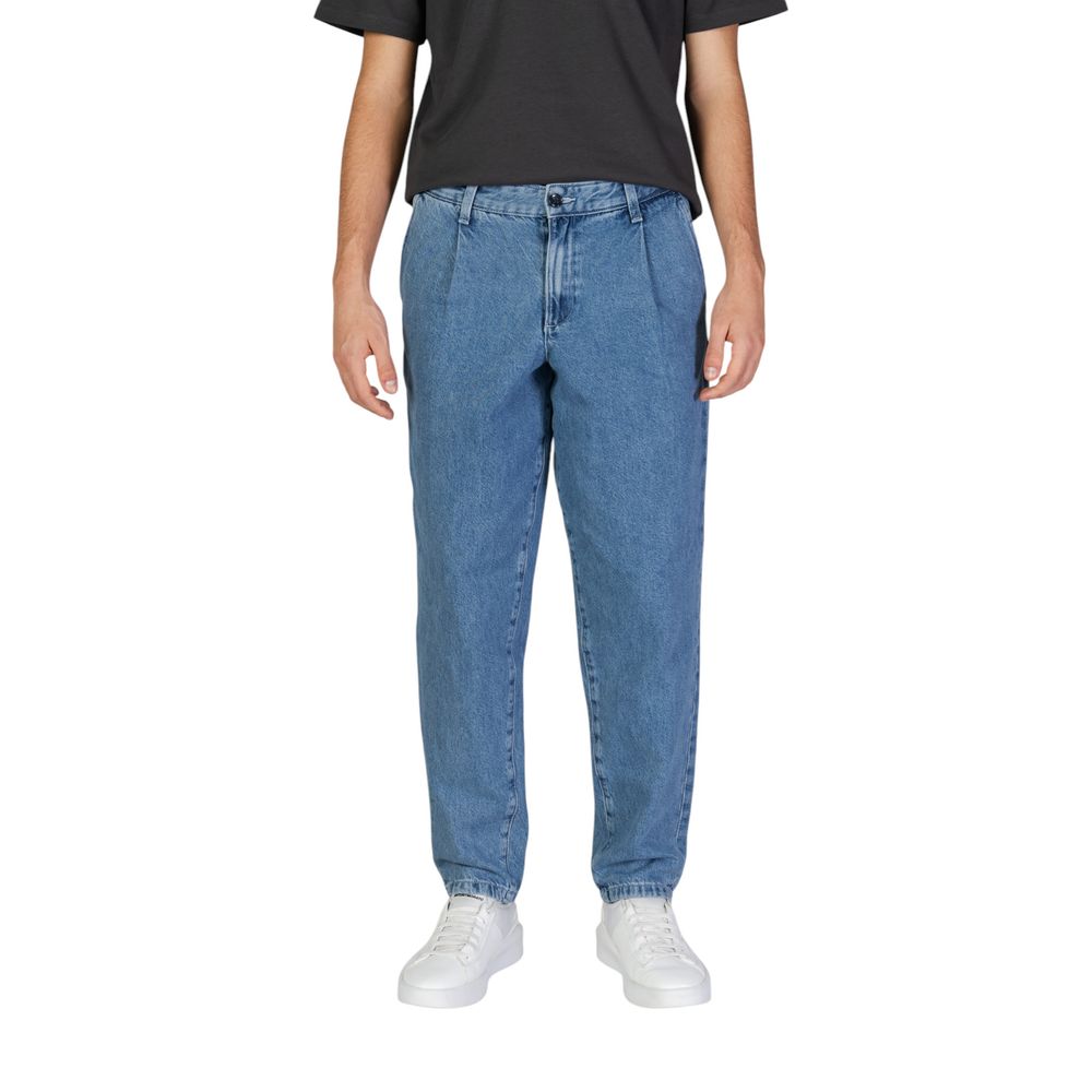 Jack Jones Blue Cotton Relaxed Fit Jean Jack Jones