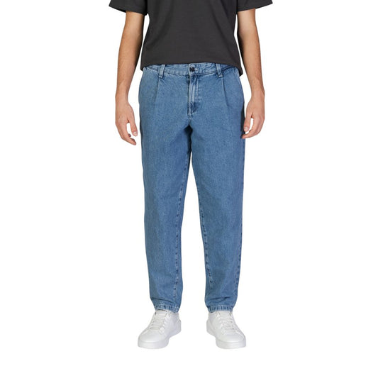 Jack Jones Blue Cotton Relaxed Fit Jean Jack Jones