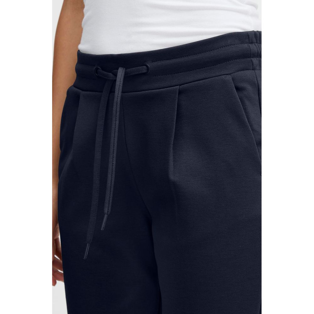 ICHI Blue Polyester Pant ICHI