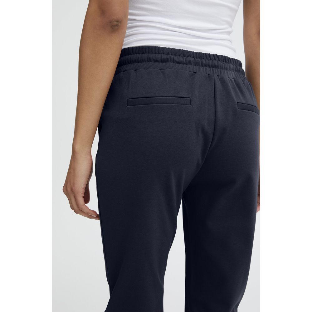 ICHI Blue Polyester Pant ICHI
