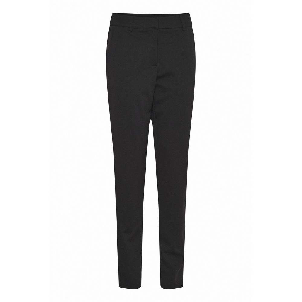 ICHI Black Recycled Polyester Dress Pants ICHI