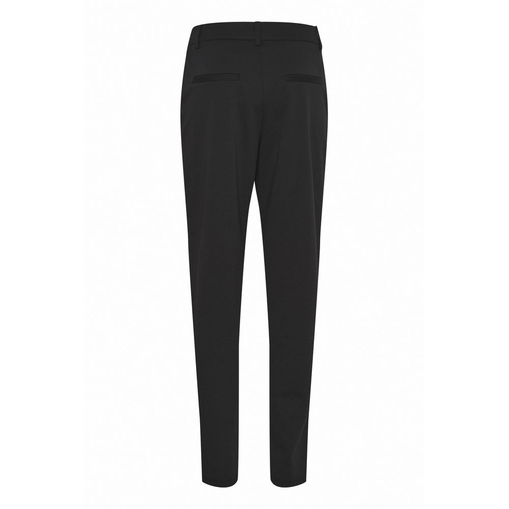 ICHI Black Recycled Polyester Dress Pants ICHI