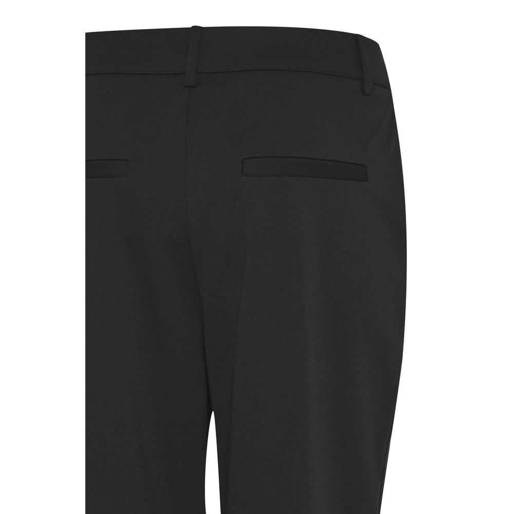 ICHI Black Recycled Polyester Dress Pants ICHI