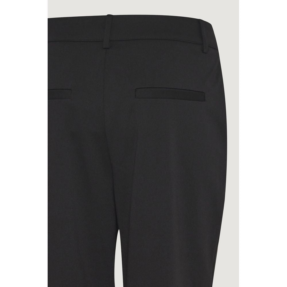 ICHI Black Recycled Polyester Dress Pants ICHI
