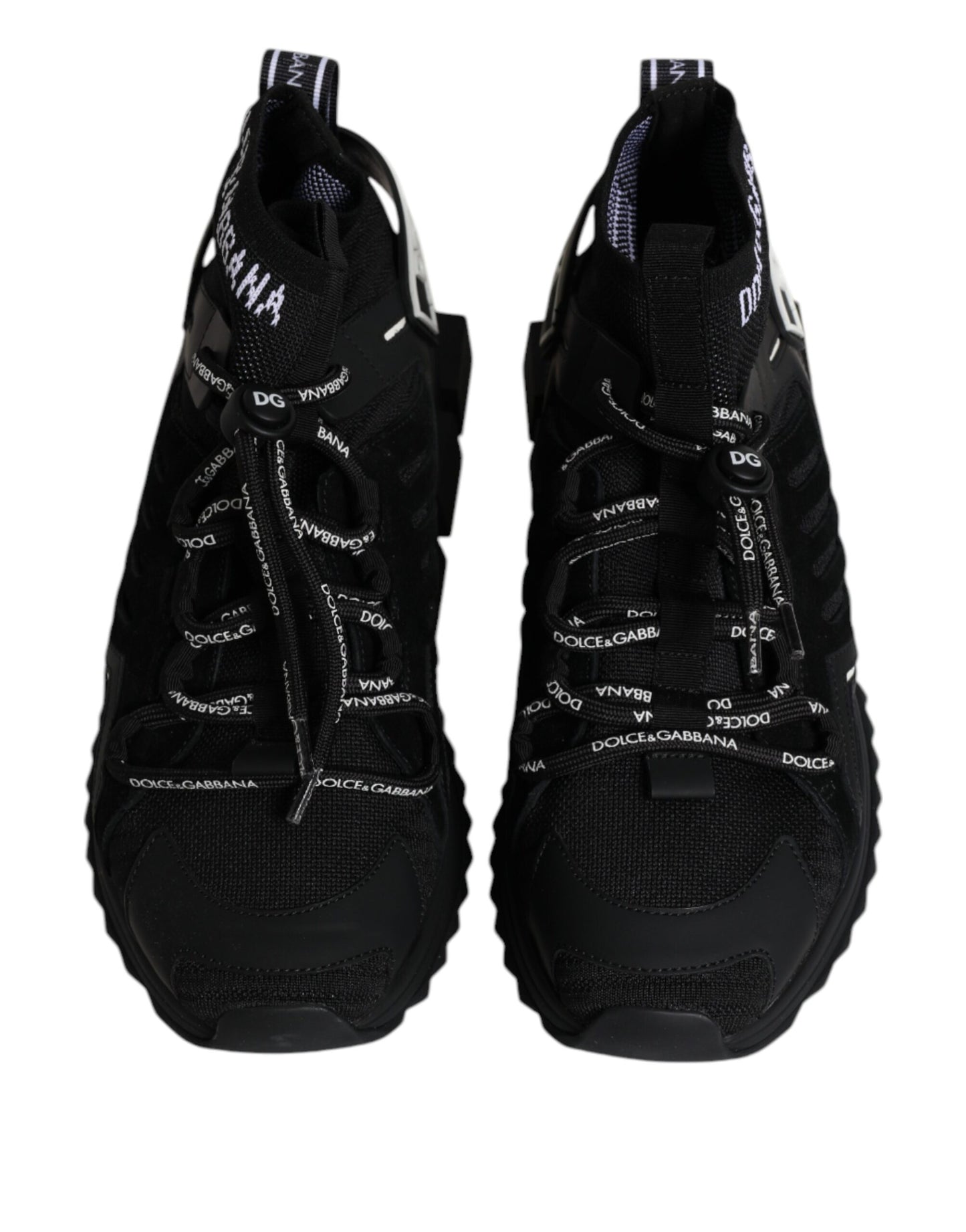 Dolce & Gabbana Black Sorrento Logo Men Sneakers Socks Shoes Dolce & Gabbana