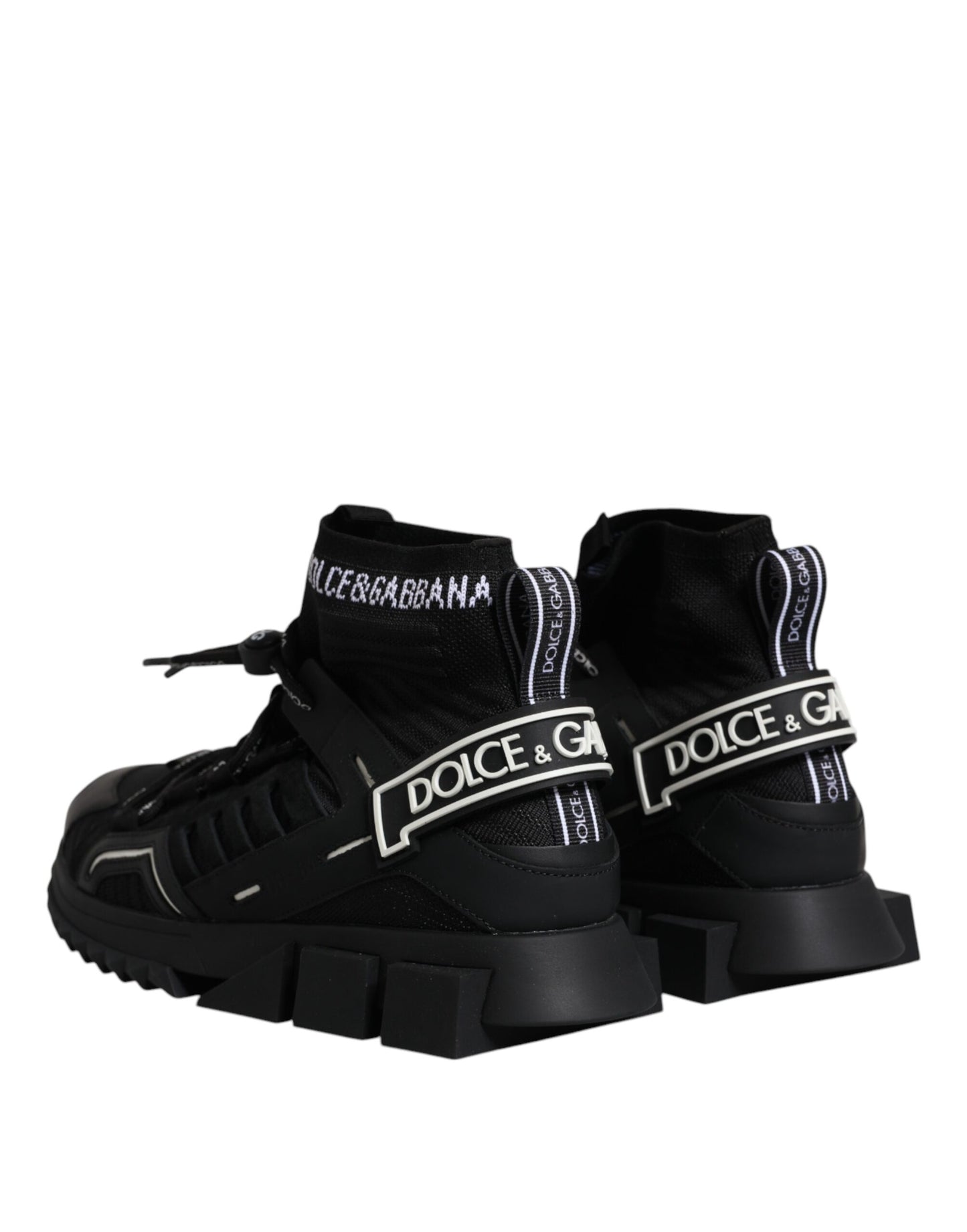 Dolce & Gabbana Black Sorrento Logo Men Sneakers Socks Shoes Dolce & Gabbana