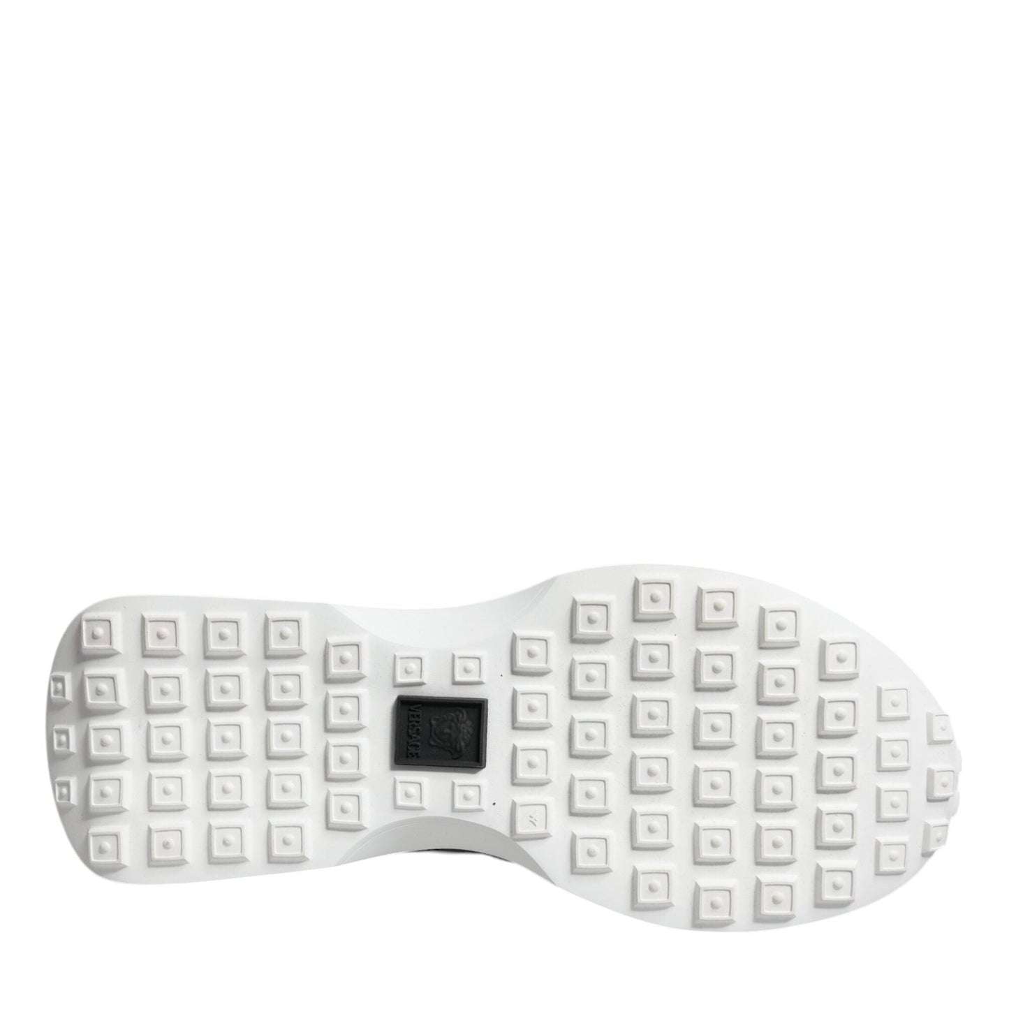 Versace Black Canvas Quad Fabric Medusa Low Top Sneaker Shoes Versace