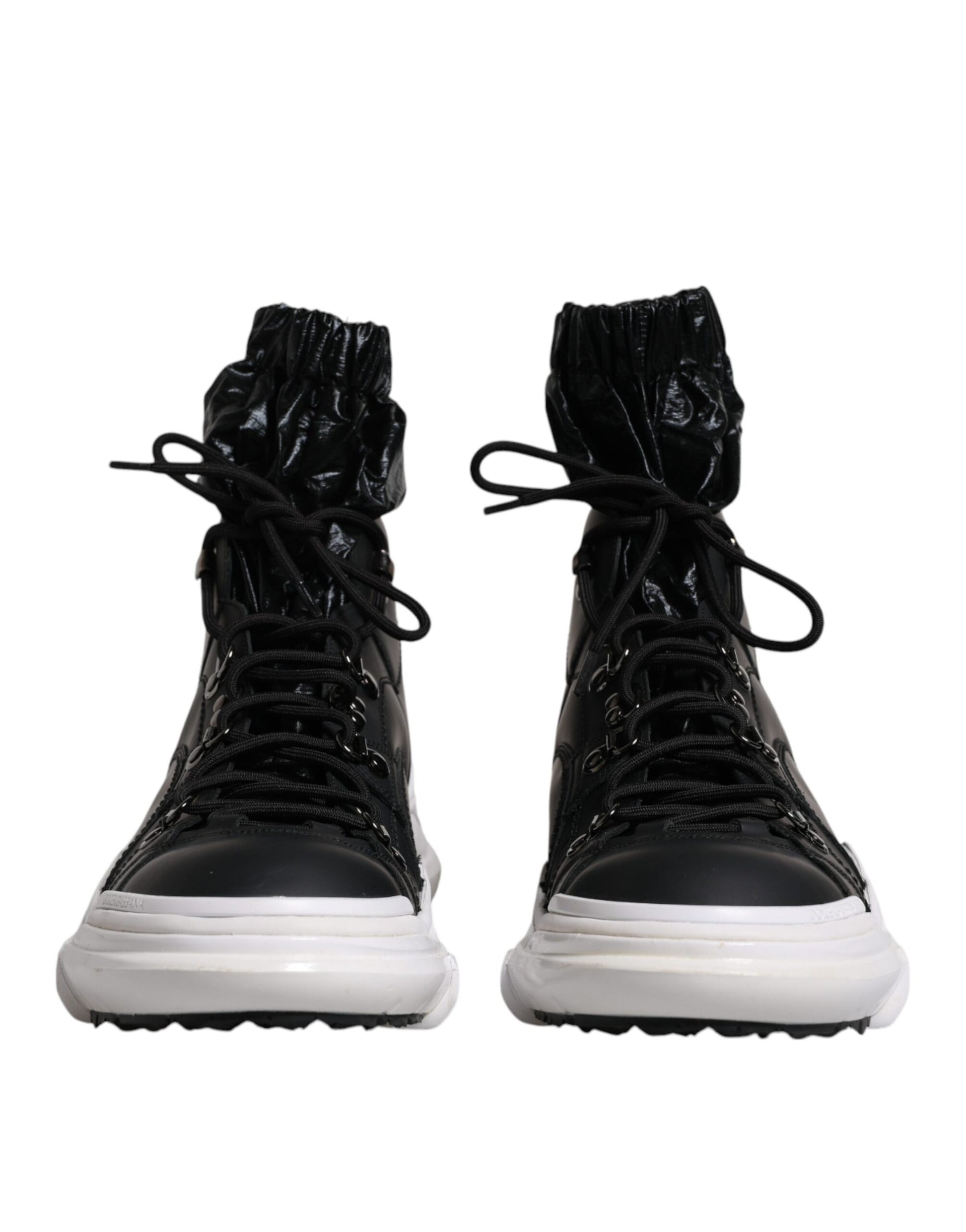 Dolce & Gabbana Black Nylon Galileo High Top Sneakers Shoes Dolce & Gabbana