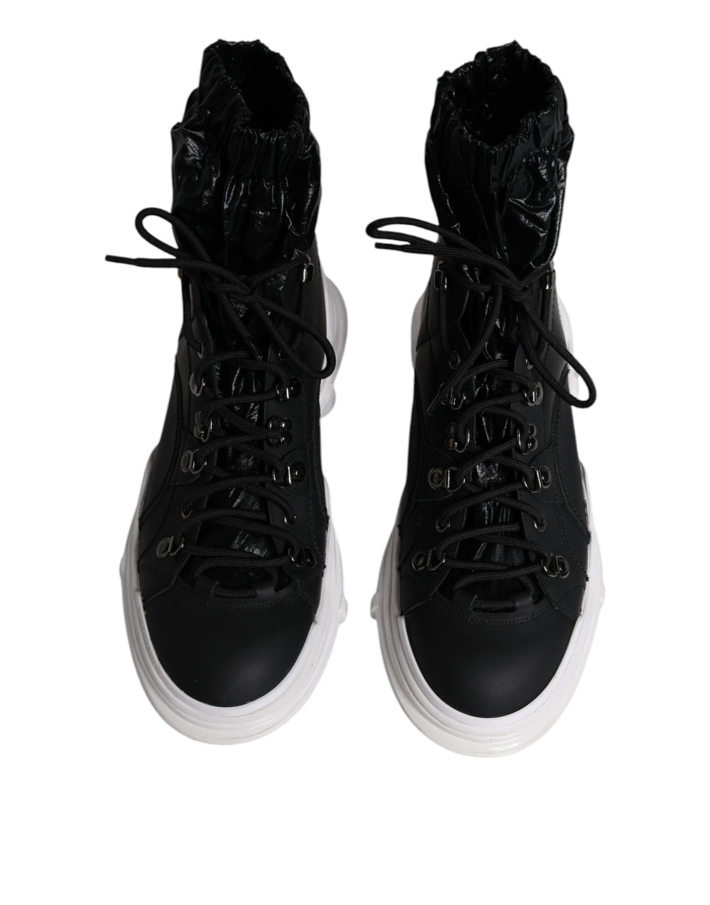 Dolce & Gabbana Black Nylon Galileo High Top Sneakers Shoes Dolce & Gabbana