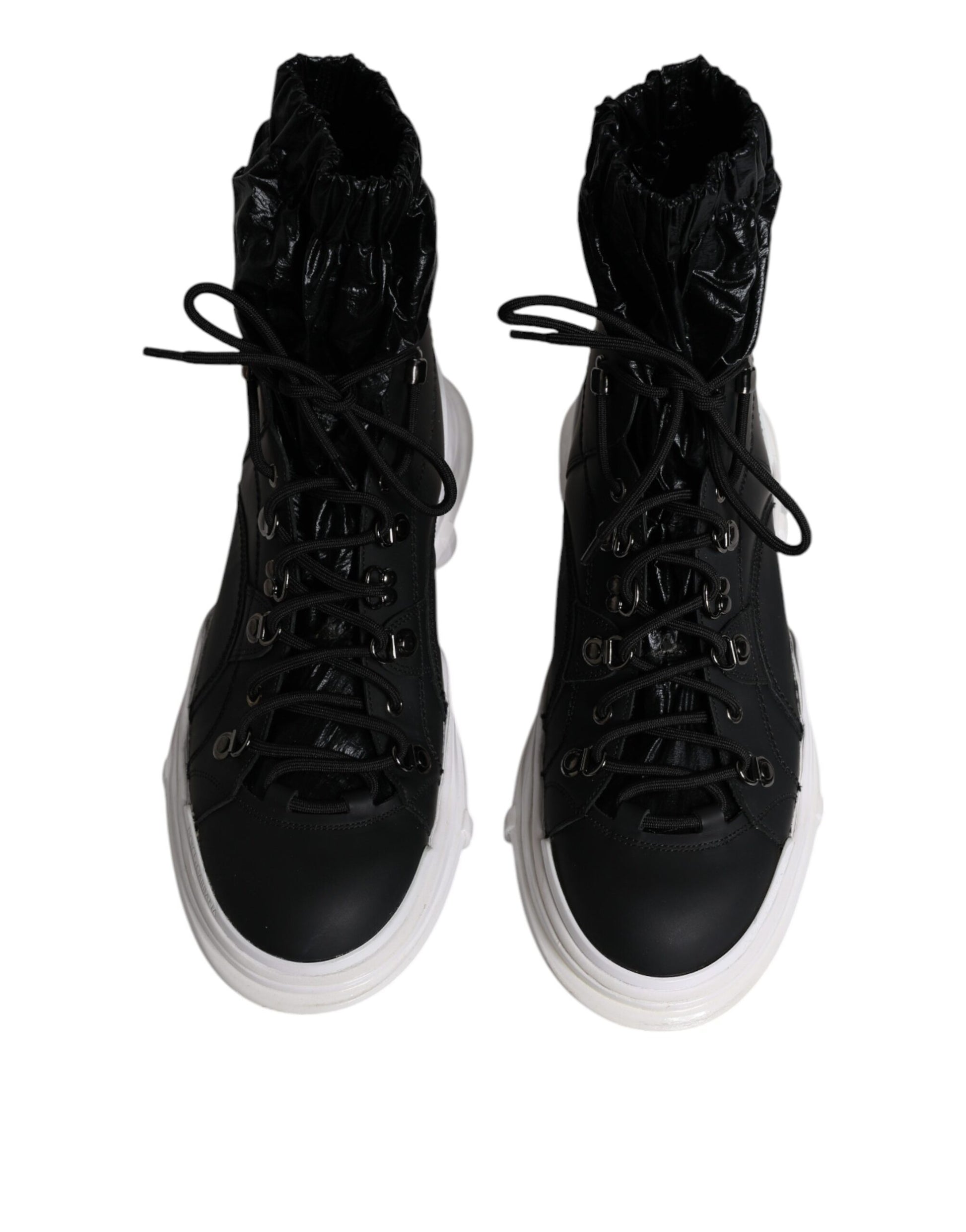 Dolce & Gabbana Black Nylon Galileo High Top Sneakers Shoes Dolce & Gabbana