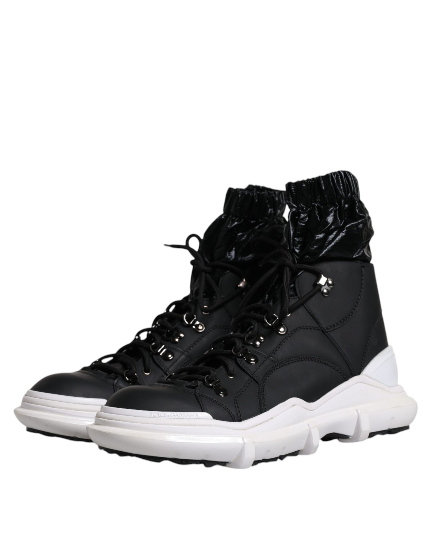 Dolce & Gabbana Black Nylon Galileo High Top Sneakers Shoes Dolce & Gabbana