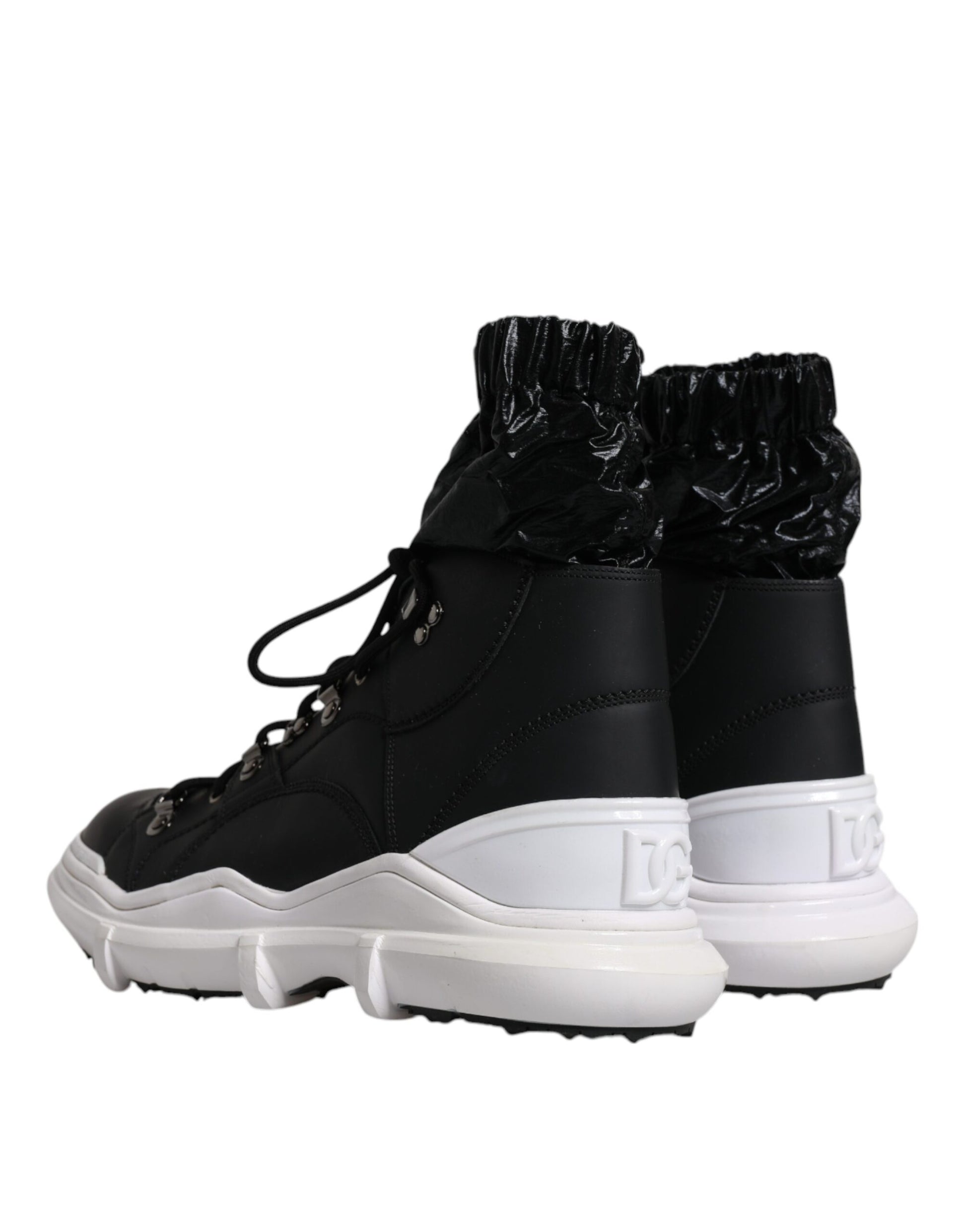 Dolce & Gabbana Black Nylon Galileo High Top Sneakers Shoes Dolce & Gabbana