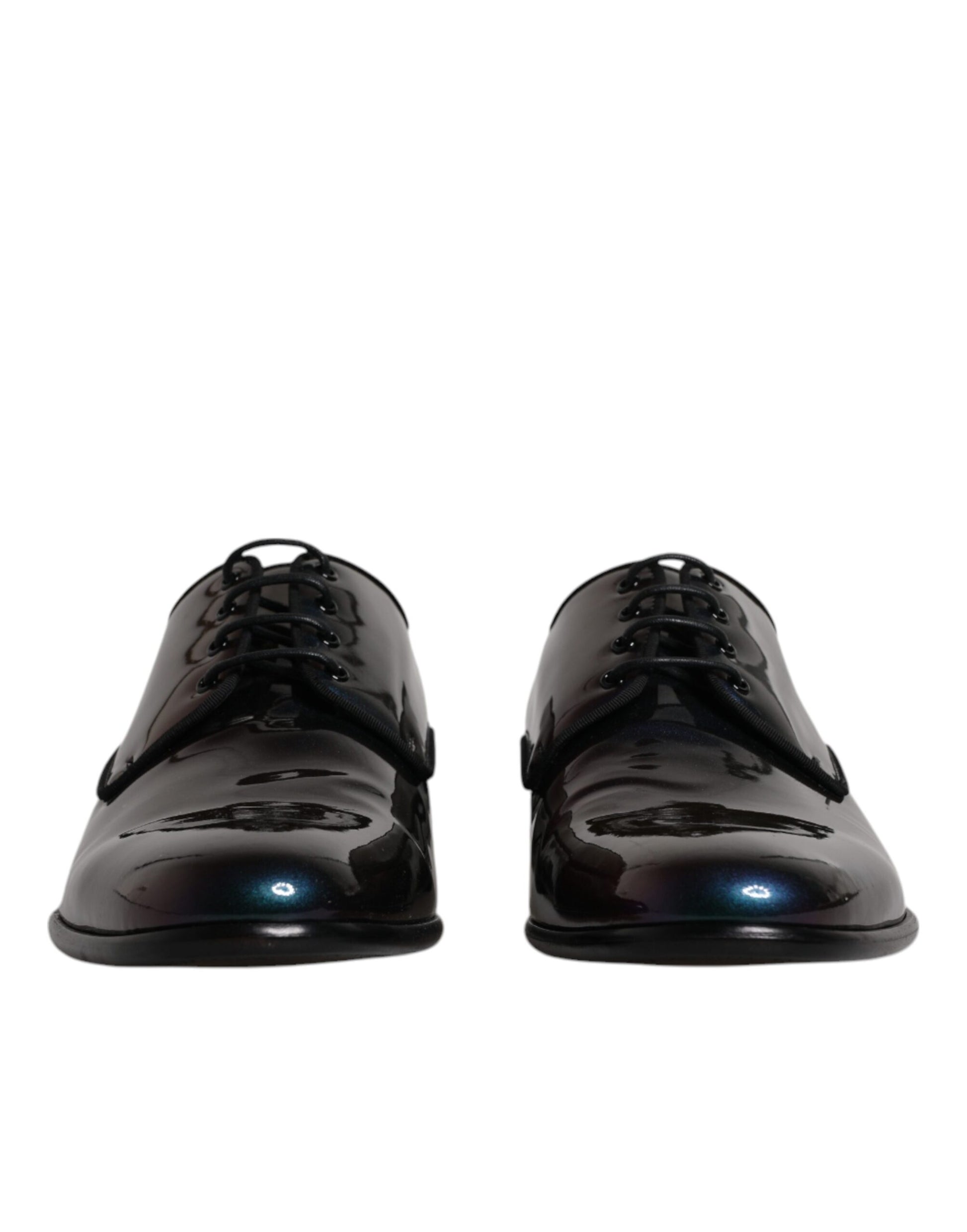 Dolce & Gabbana Peacock Patent Leather Derby Men Dress Shoes Dolce & Gabbana