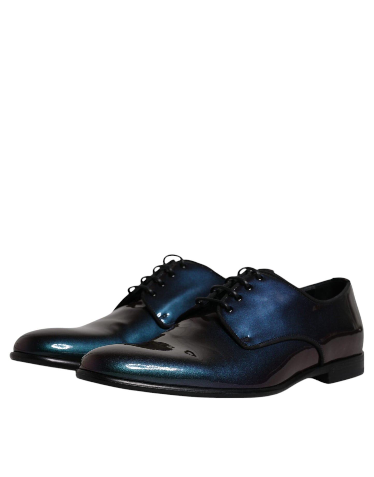 Dolce & Gabbana Peacock Patent Leather Derby Men Dress Shoes Dolce & Gabbana