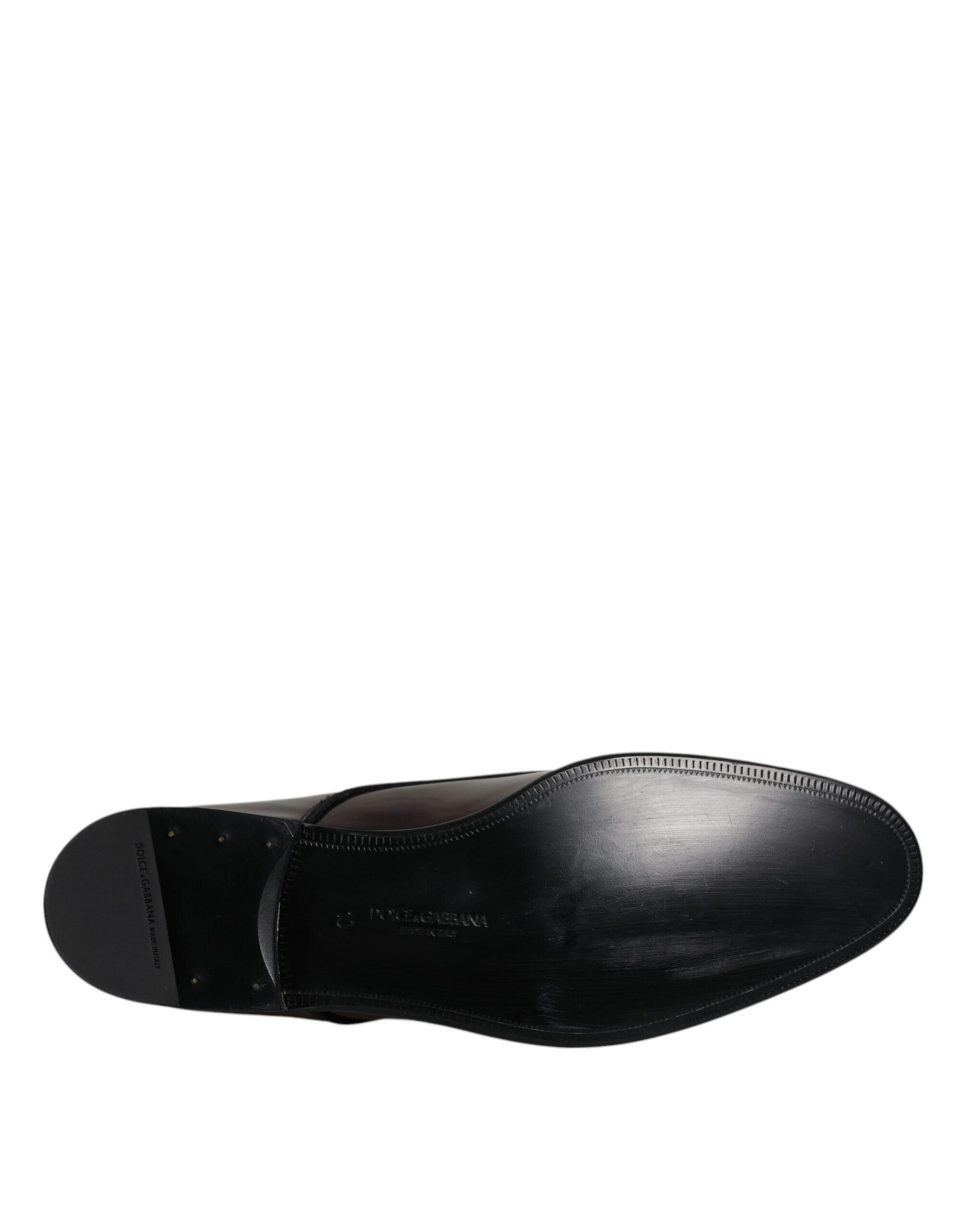 Dolce & Gabbana Peacock Patent Leather Derby Men Dress Shoes Dolce & Gabbana
