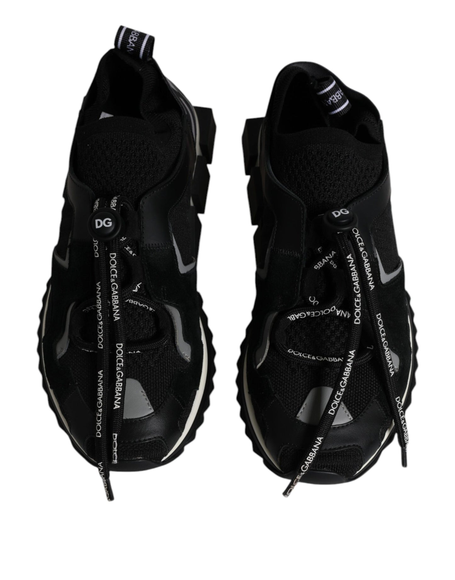 Dolce & Gabbana Black White Logo Sorrento Mens Sneakers Shoes Dolce & Gabbana